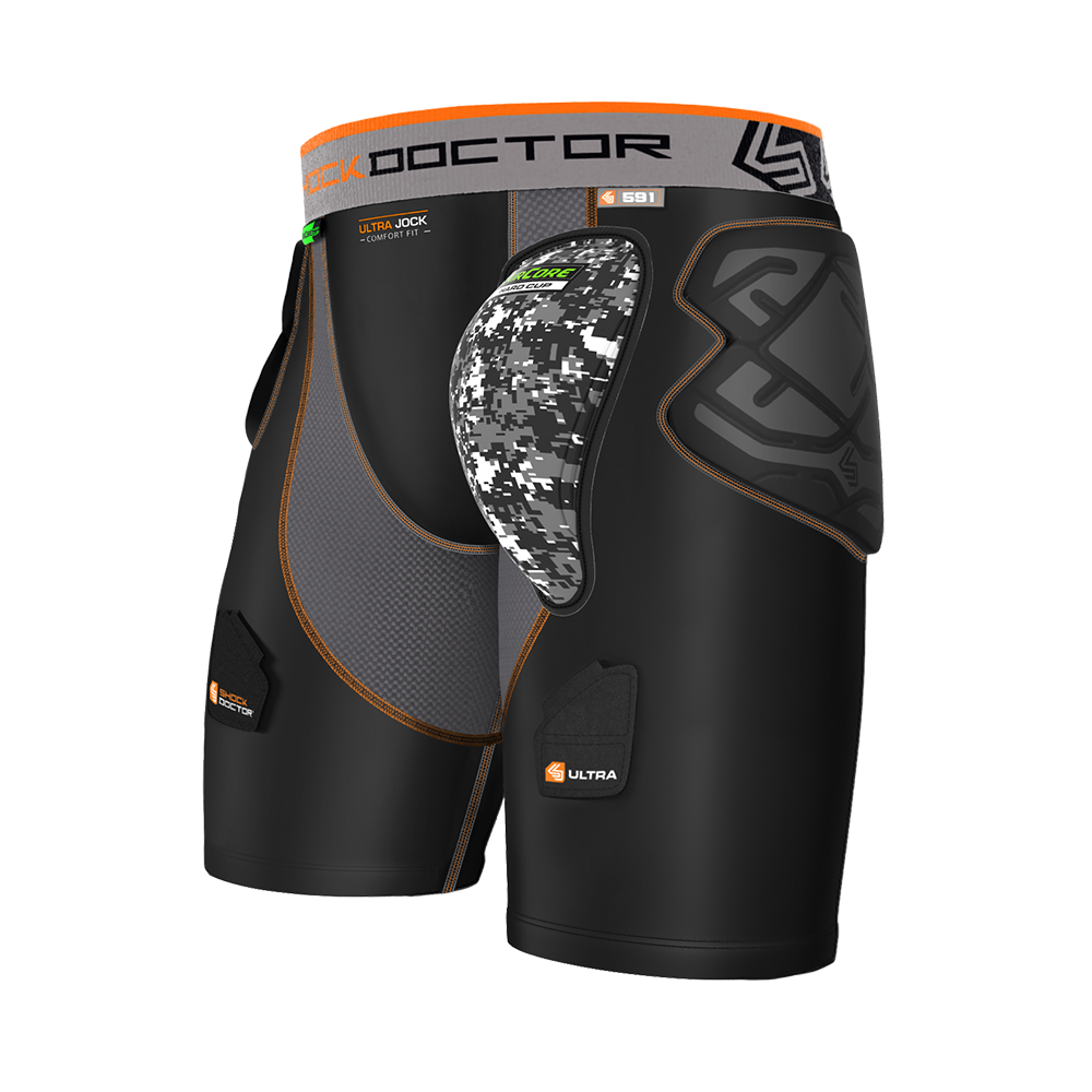 AirCore Compression Short w/ Hard Cup Black 2XL by Shock Doctor