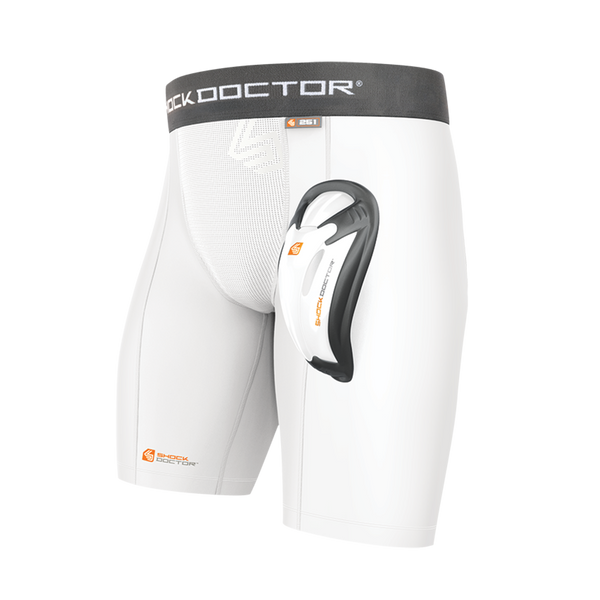 Shock Doctor Double Compression Short with Cup (Included). Adult
